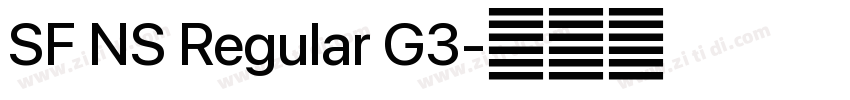 SF NS Regular G3字体转换 SF NS Regular G3字体转换